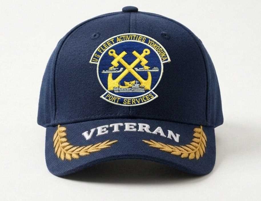 Customized Name Embroidered Hat Yokosuka Naval Base Japan, Veteran Cap, Gift