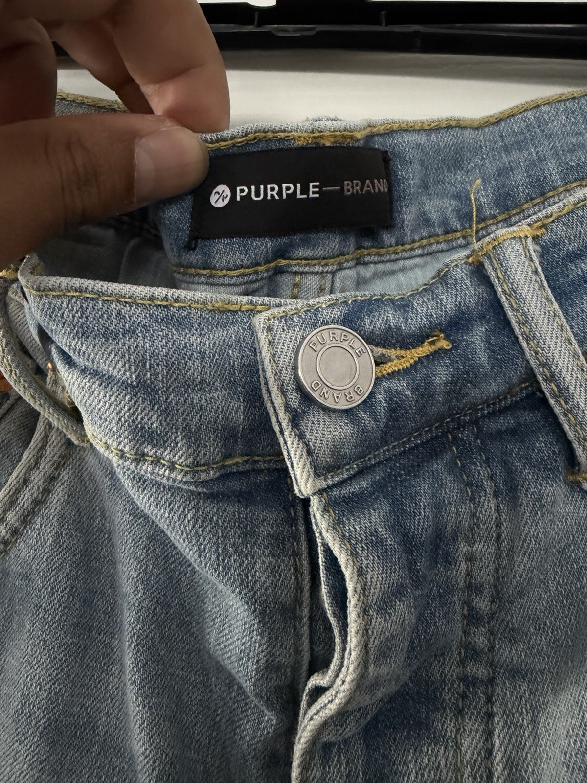 Purple Jeans Size 32 P002 Light Indigo Blowout Denim