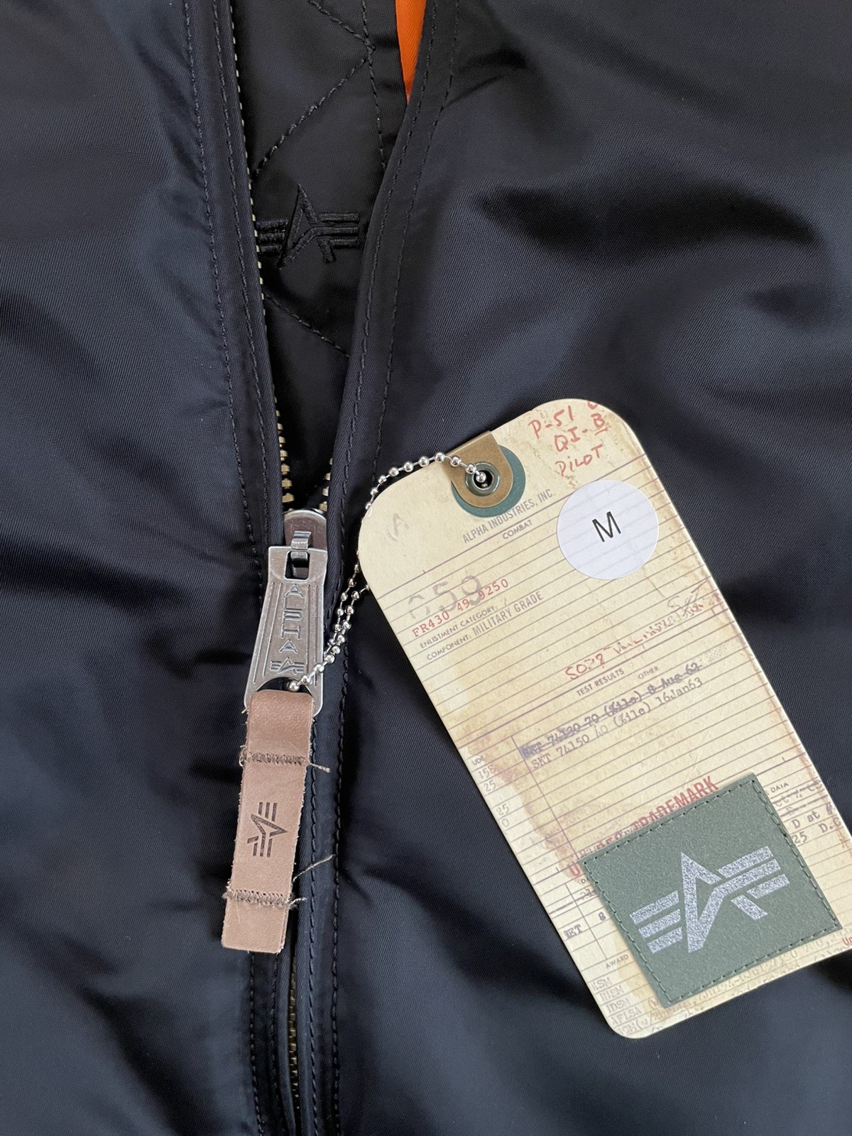 Alpha Industries MA-1 VF 59 Men’s Bomber Black Medium