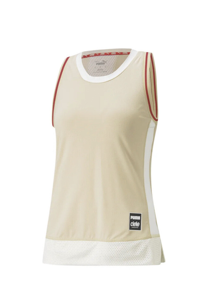 Puma Crew Neck Atheltic Tank Top X Ciele Beige Casual Athletic sz XS 52342988