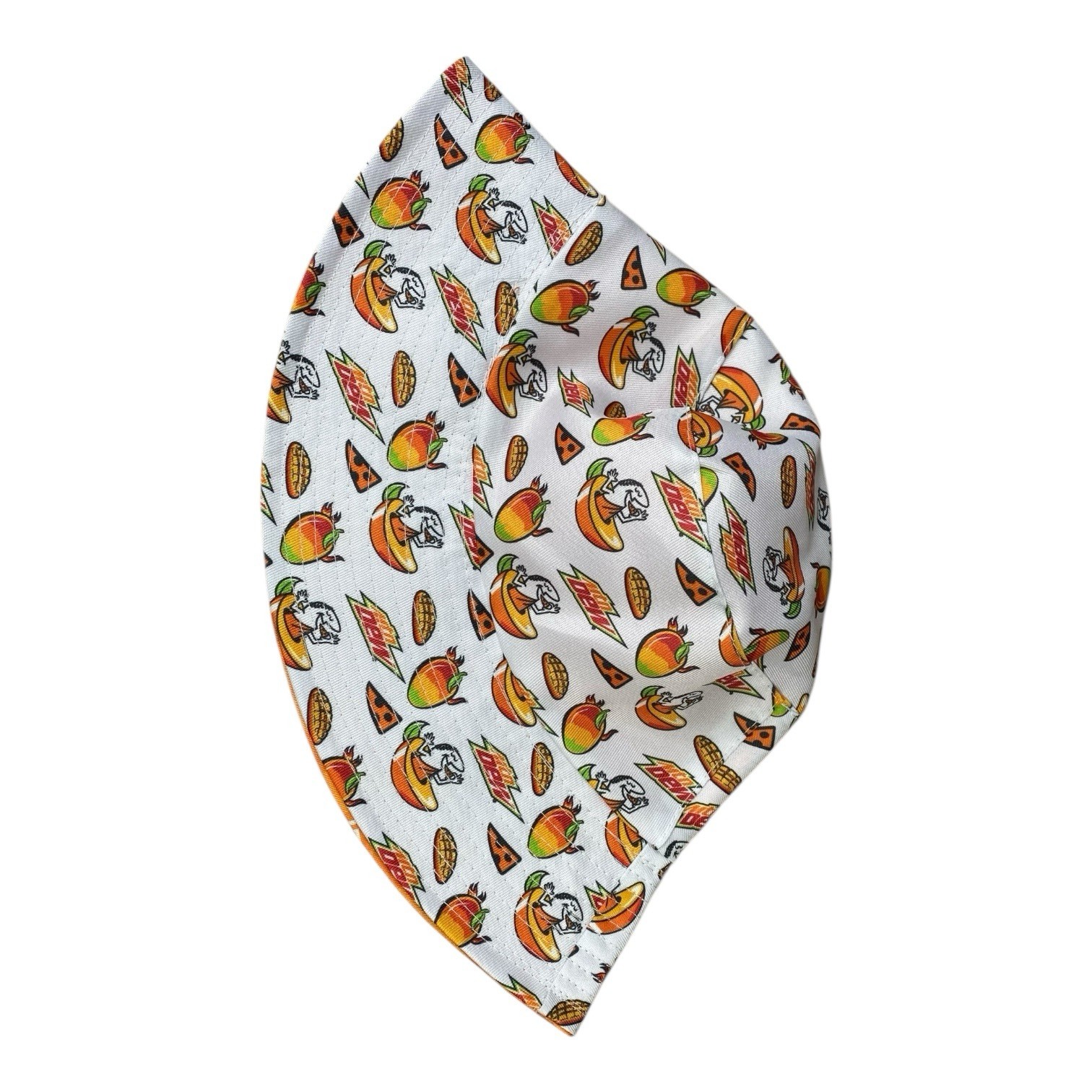 New! Little Caesars Mountain Dew Mango Rush Reversible Crew Hat Limited Edition