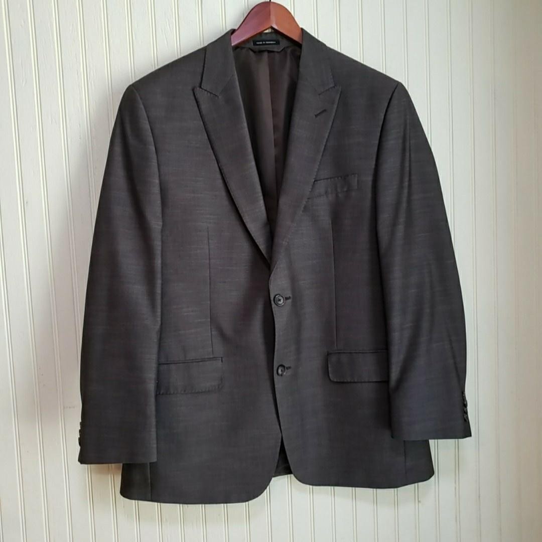 Sean John Suit Jacket Mens 40R Brown Polyester Rayon Two Button Notch Lapel