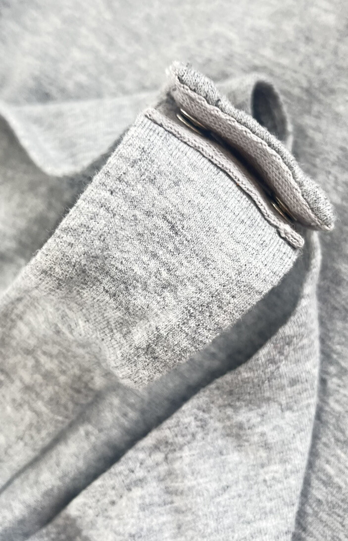 Lily White S Bodysuit Juniors Heather Grey snaps at bottom NWT $30