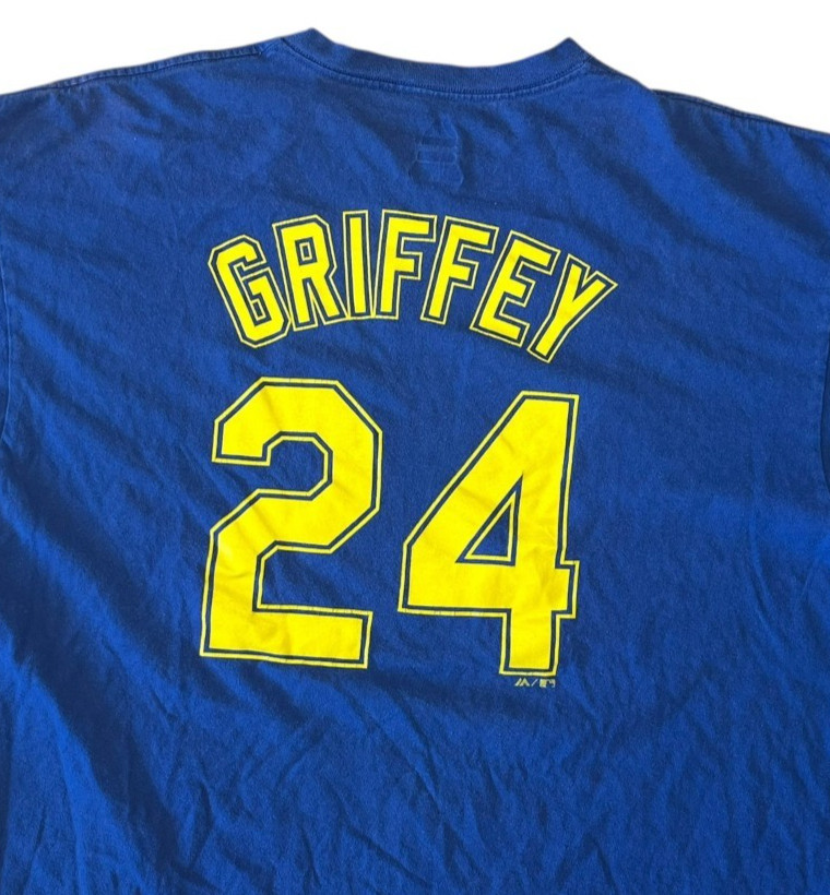 SEATTLE MARINERS Retro 80s Baseball #24 KEN GRIFFEY JR MLB T-SHIRT Gym Men’s XXL
