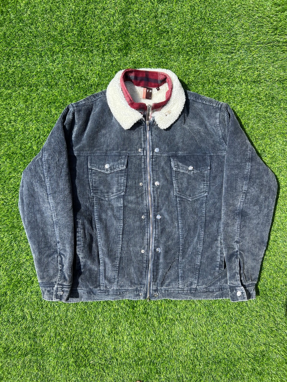 KITH WASHED BLUE CORDUROY AUTHENTIC 🥶JACKET -LARGE [Pre-owned}