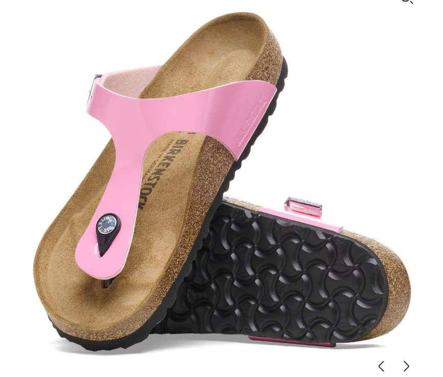 Birkenstock Gizeh Birko-Flor® Patent candy pink EU 38 US 7-7.5 regular/wide