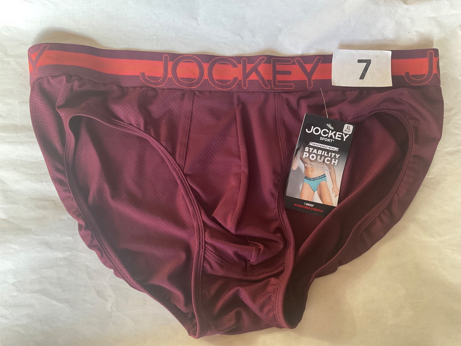 Jockey Sport Stability Pouch Brief Breathable Mesh New Orange Blue Men