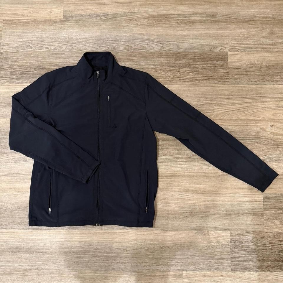 prAna Flex Jacket Mens Small Black Full Zip Lightweight Stretch Performance