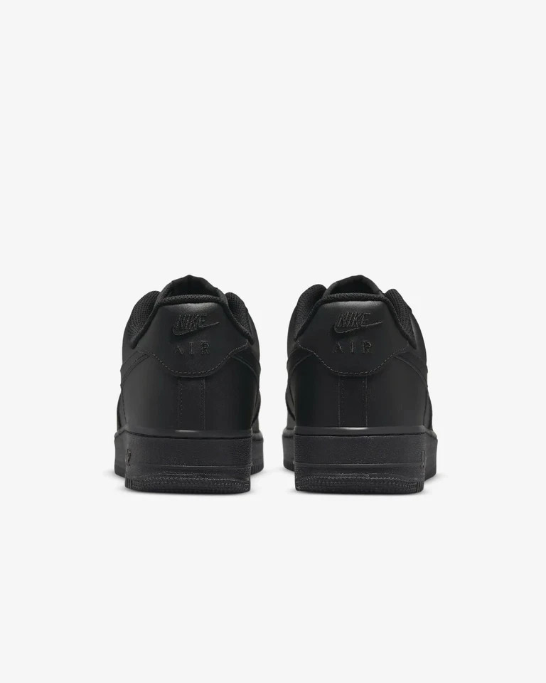 Nike Air Force 1 ’07 CW2288-001 Triple Black Leather Low Casual Sneakers