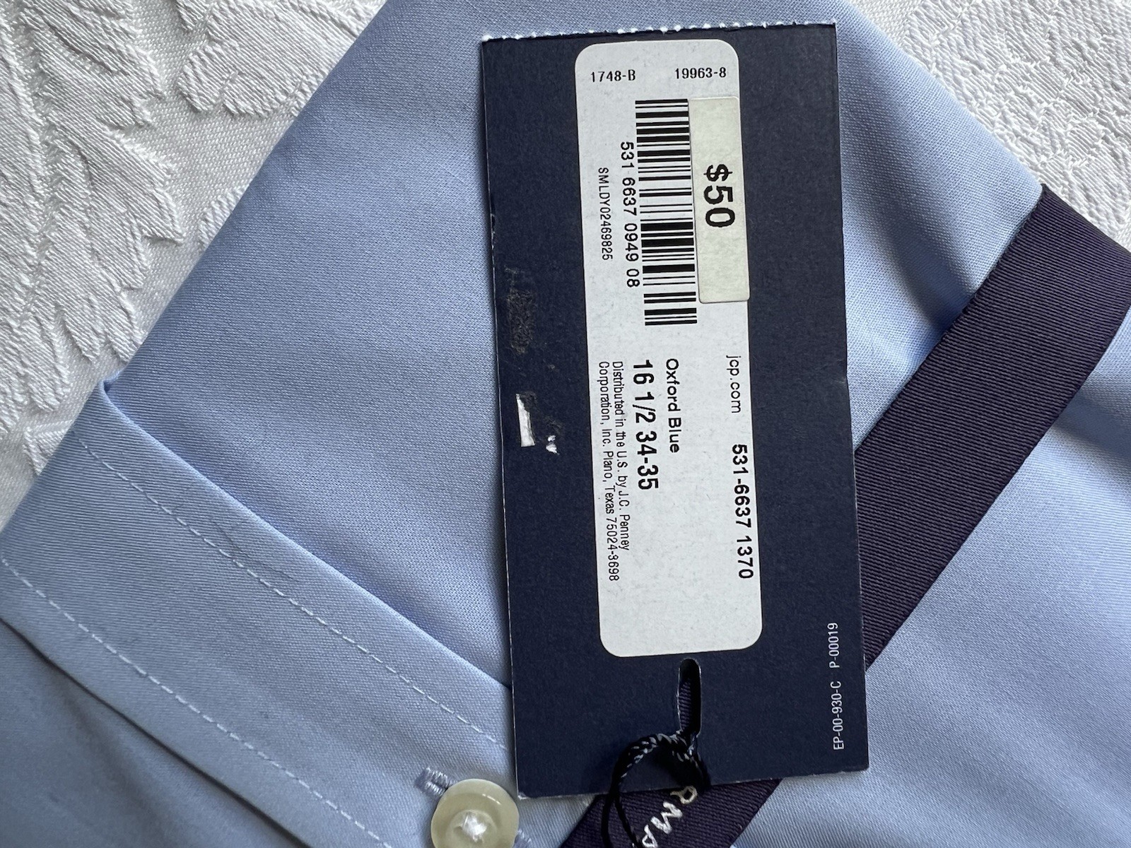Blue Stafford Performance Super Shirt Men’s 16 1/2 34/35 Blue Regular Fit