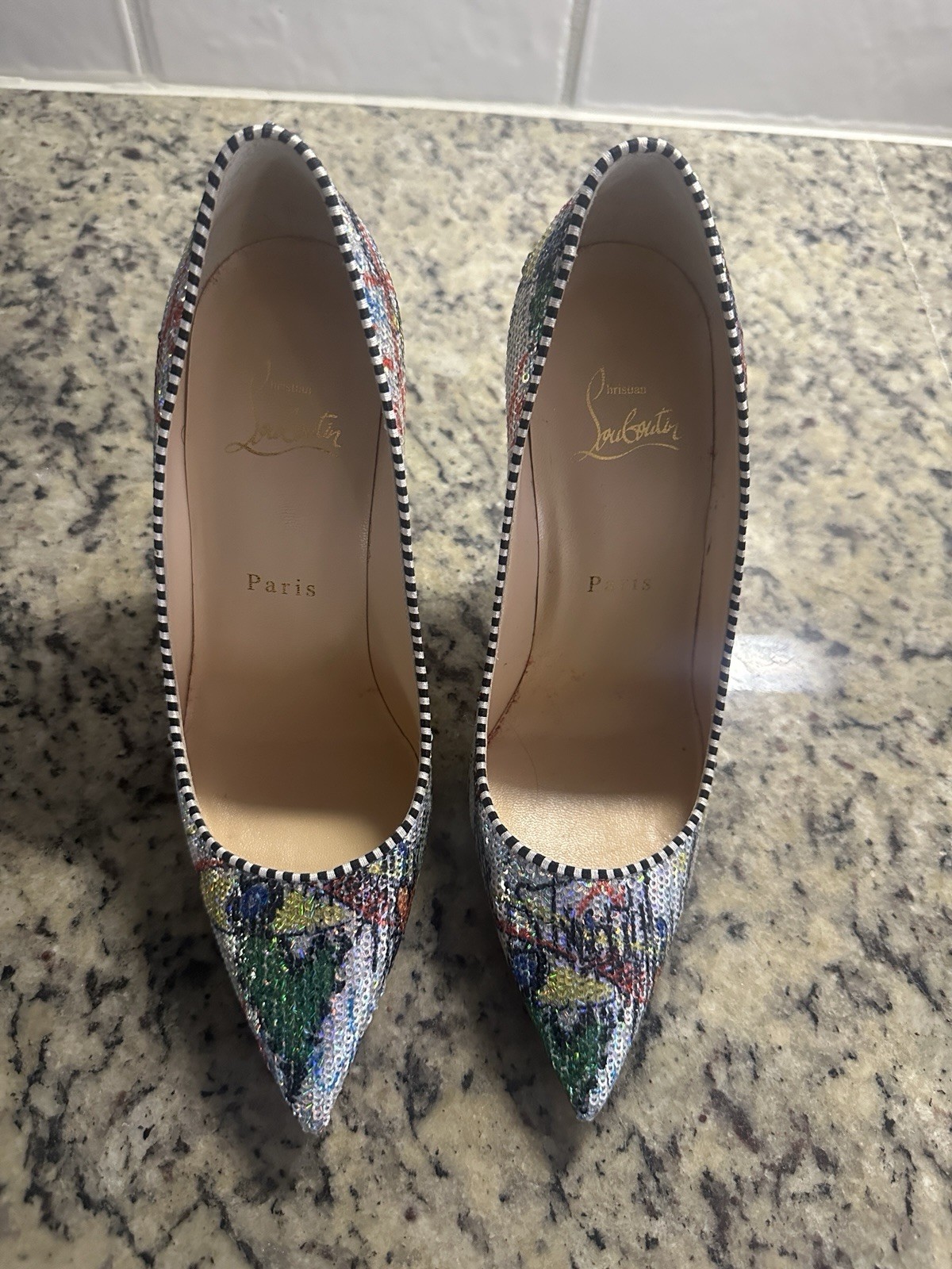 Christian Louboutin So Kate 120mm Sequins pumps – Resole – Party/NYE – 37 EU