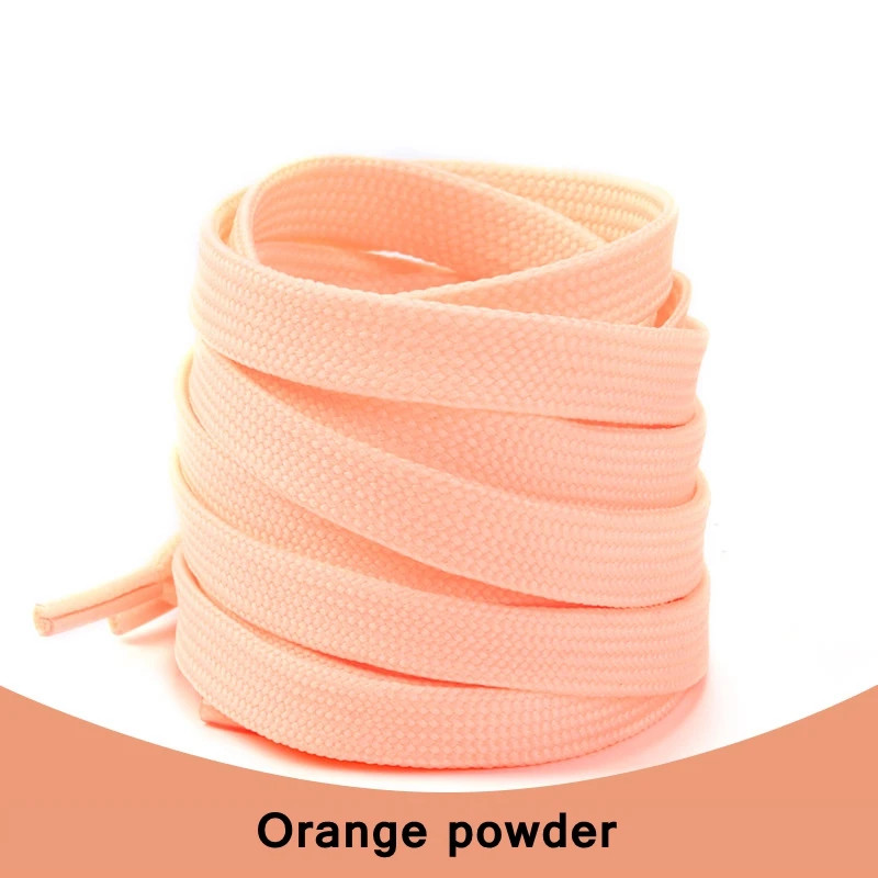Classic Solid Color Laces 0.8cm Wide Flat Shoes Sneakers shoelaces Shoe Accessor