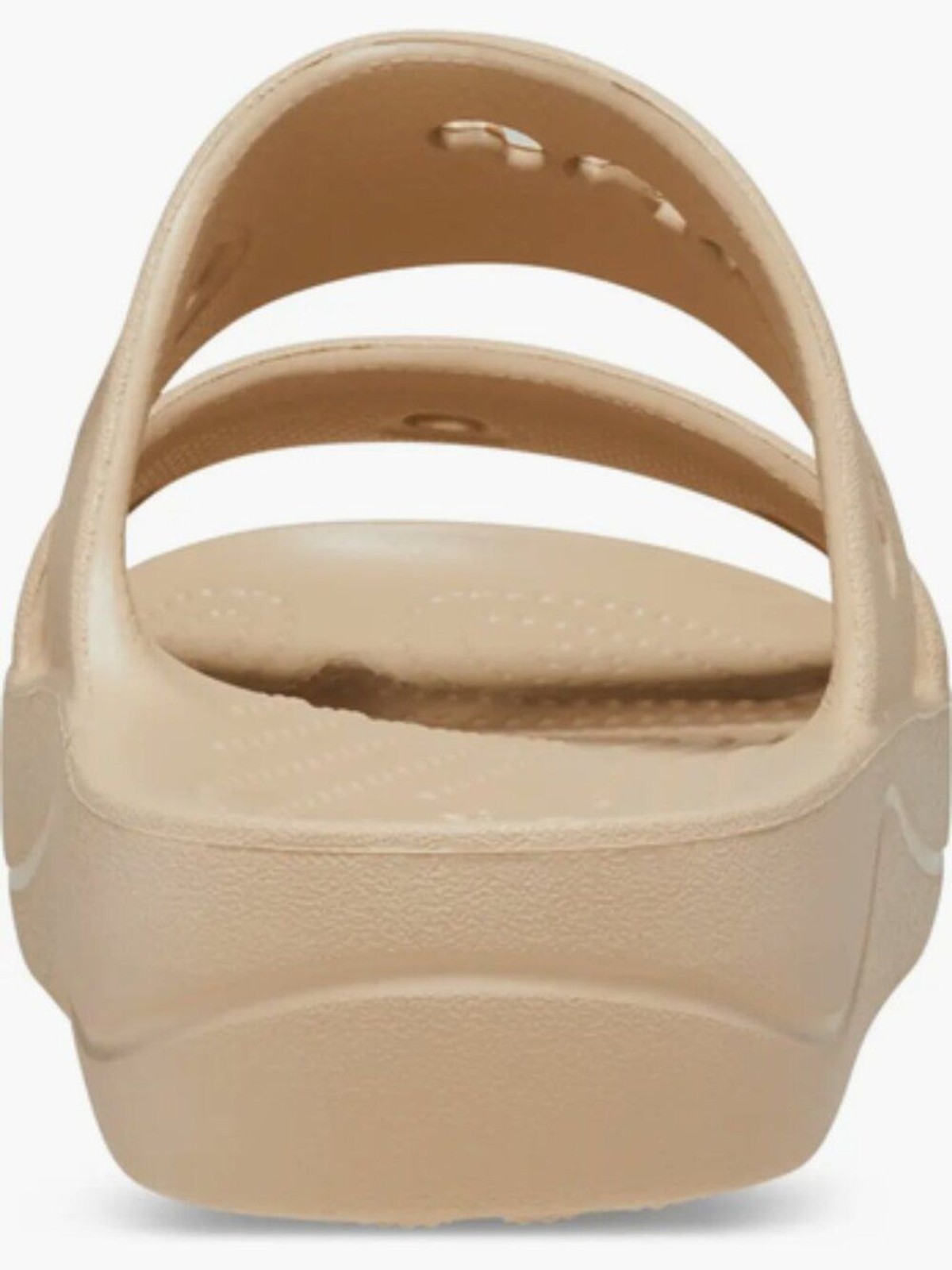 CROCS Baya Platform Slide Sandal Double Two Strap Wedge Chai Tan Beige Sz 7 NEW