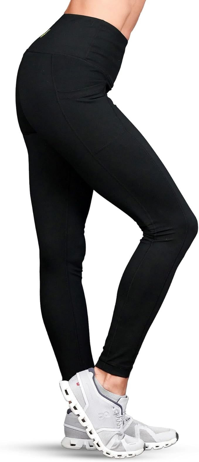 Green drop High Waist Anti Cellulite Leggings – Medium
