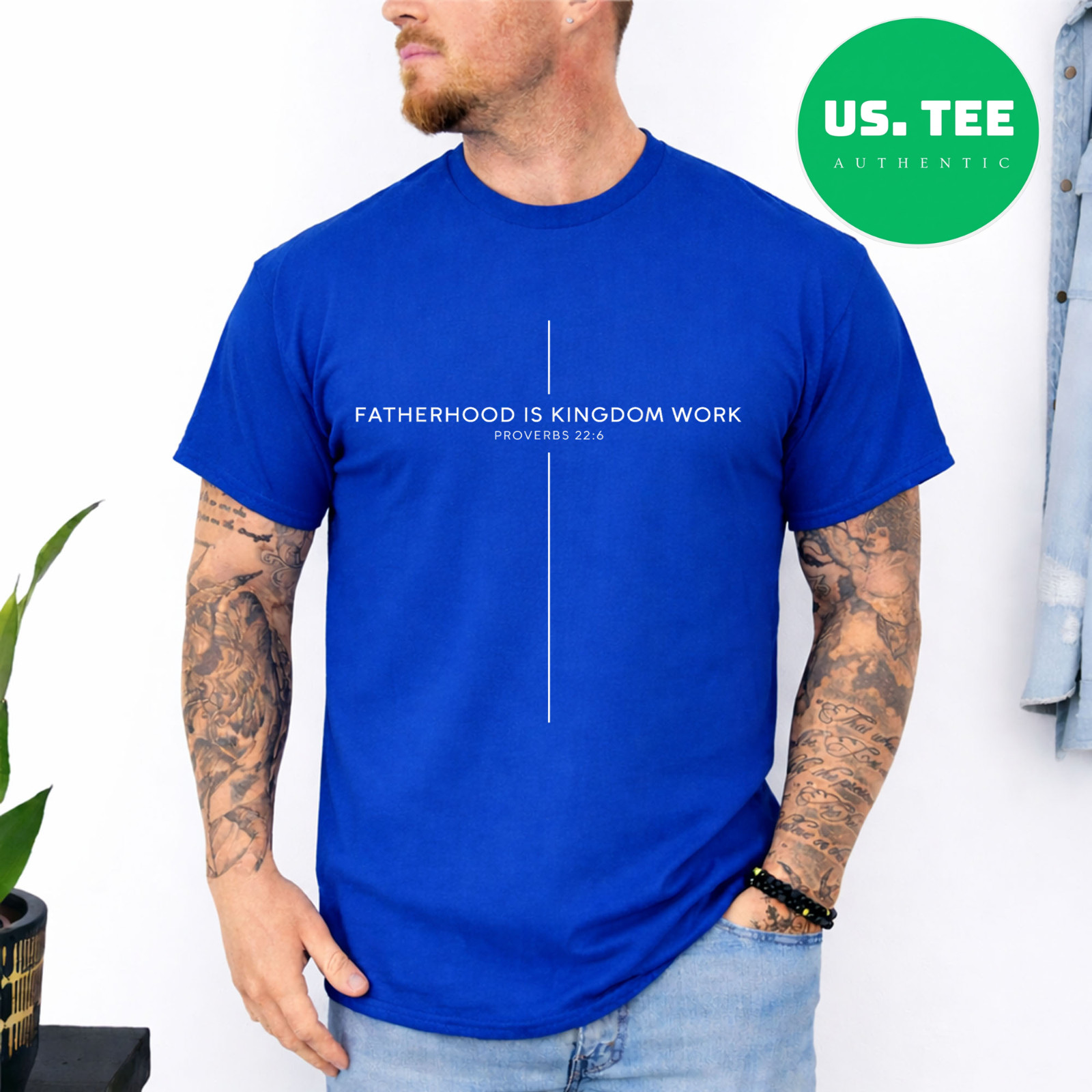 Fatherhood is Kingdom Work Christian Dad Men Father’s Day T-Shirt