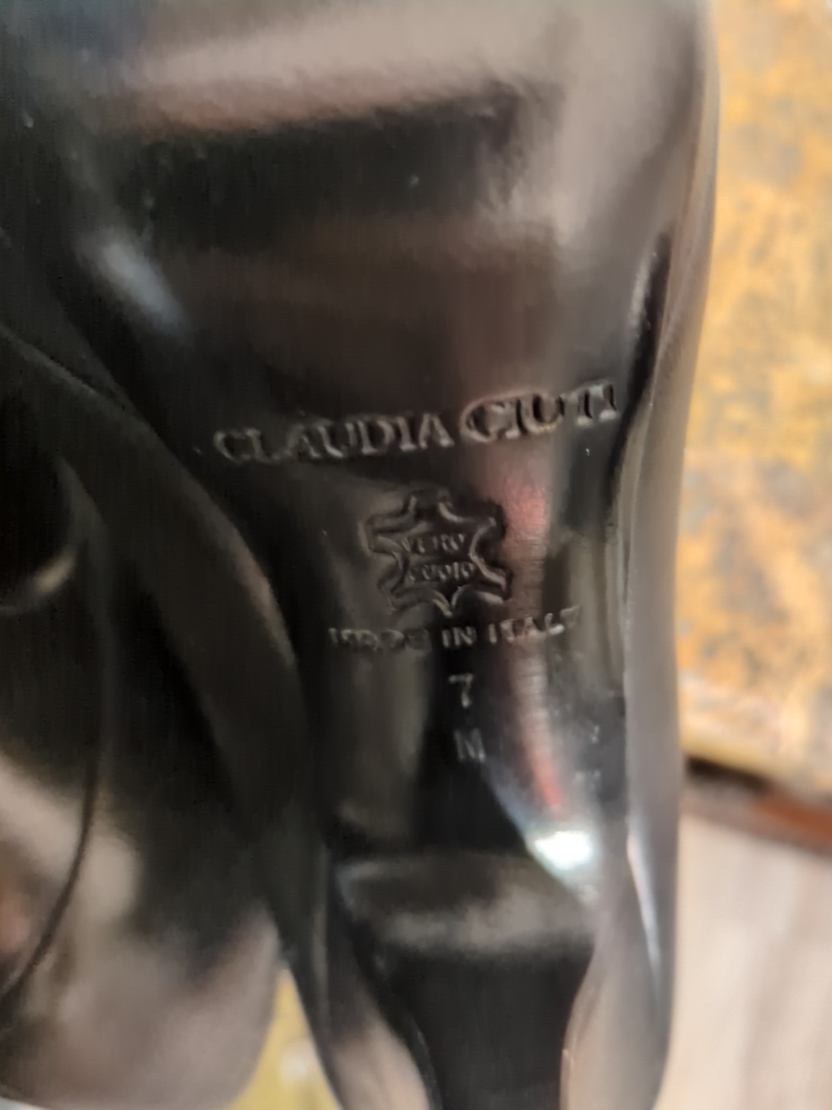CLAUDIA CIUTI FIRENZE BLACK STILETTO HEELS SIZE 7 M ITALIAN ALL LEATHER PUMPS