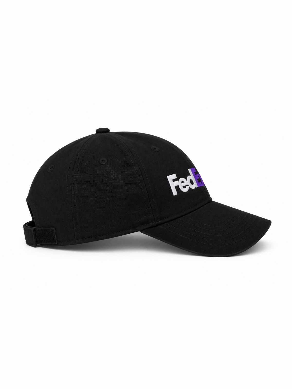 FedEx Delivery Hat Black Baseball Cap Embroidered Logo 2D Flat Adjustable Gift