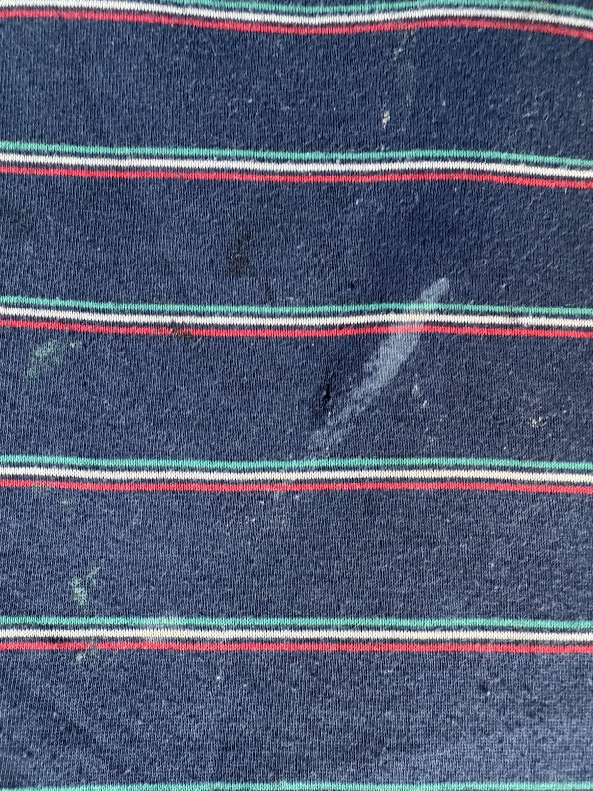 Collezione Stripped Polo Men’s Size L Vintage 90s Red Green White Navy Blue