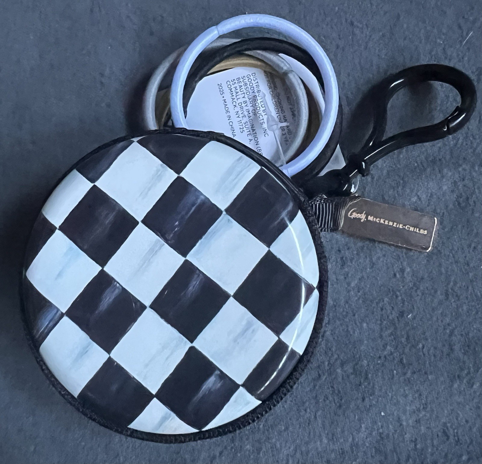 Goody x MacKenzie Childs Round POUCH Purse Charm with Elastic 15CT