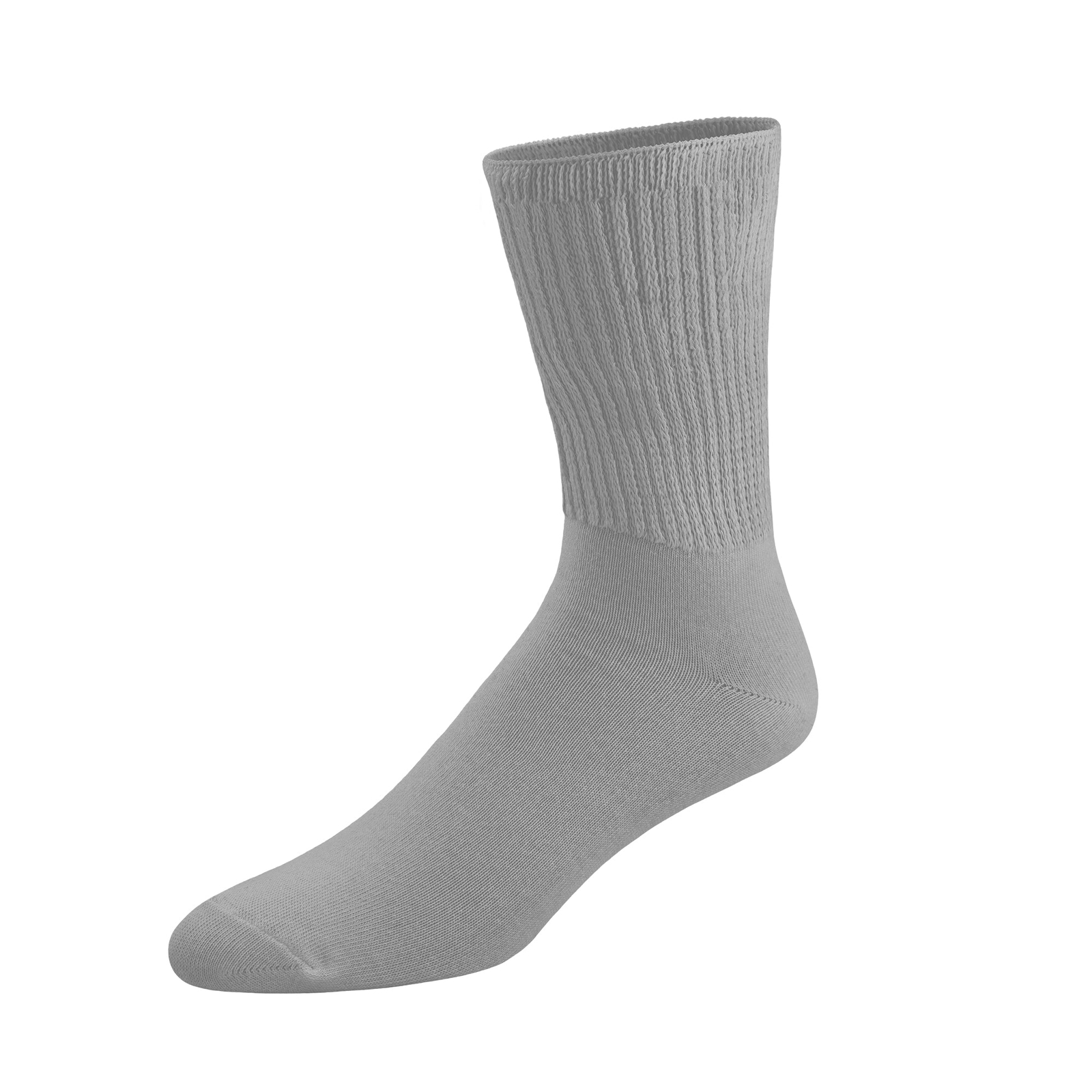 Thin Combed Cotton Diabetic Socks, Loose, Non-Binding Low-Crew Socks (Size 7-11)