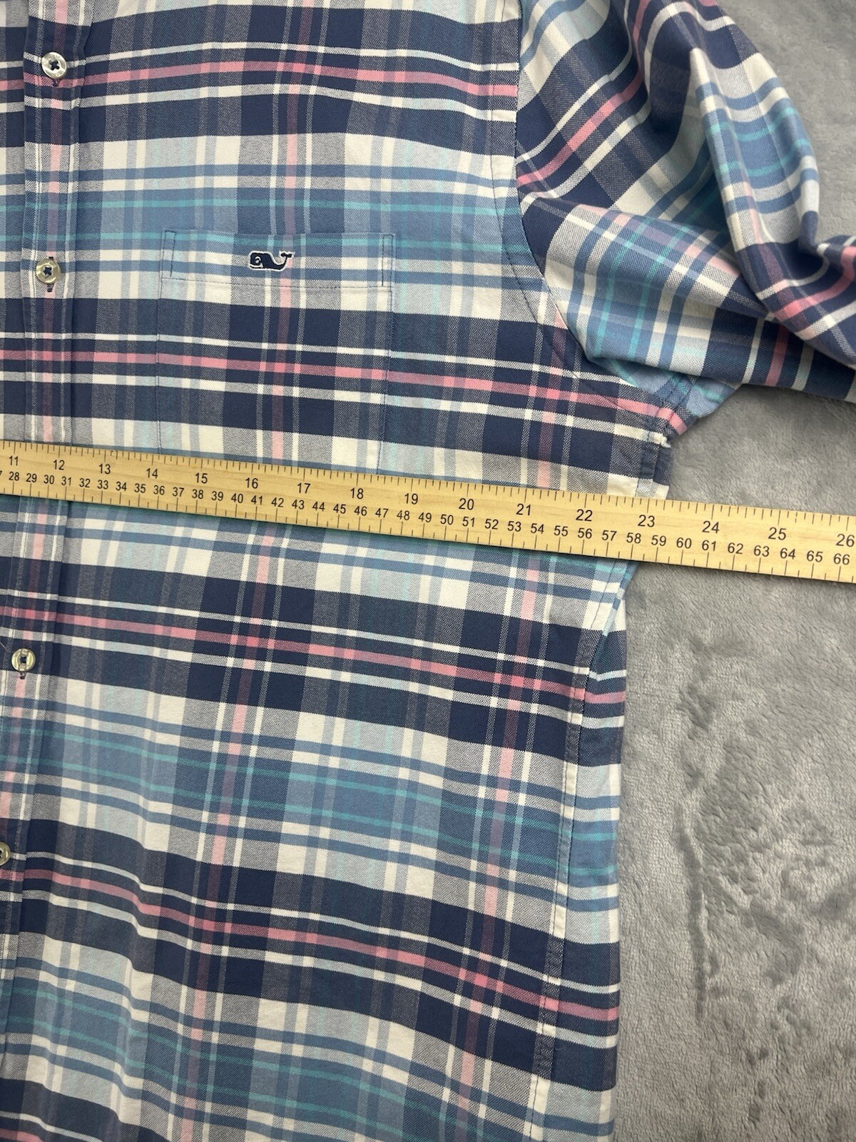 Vineyard Vines men Shep&Ian Classic Fit Tucker Shirt Whale Plaid large