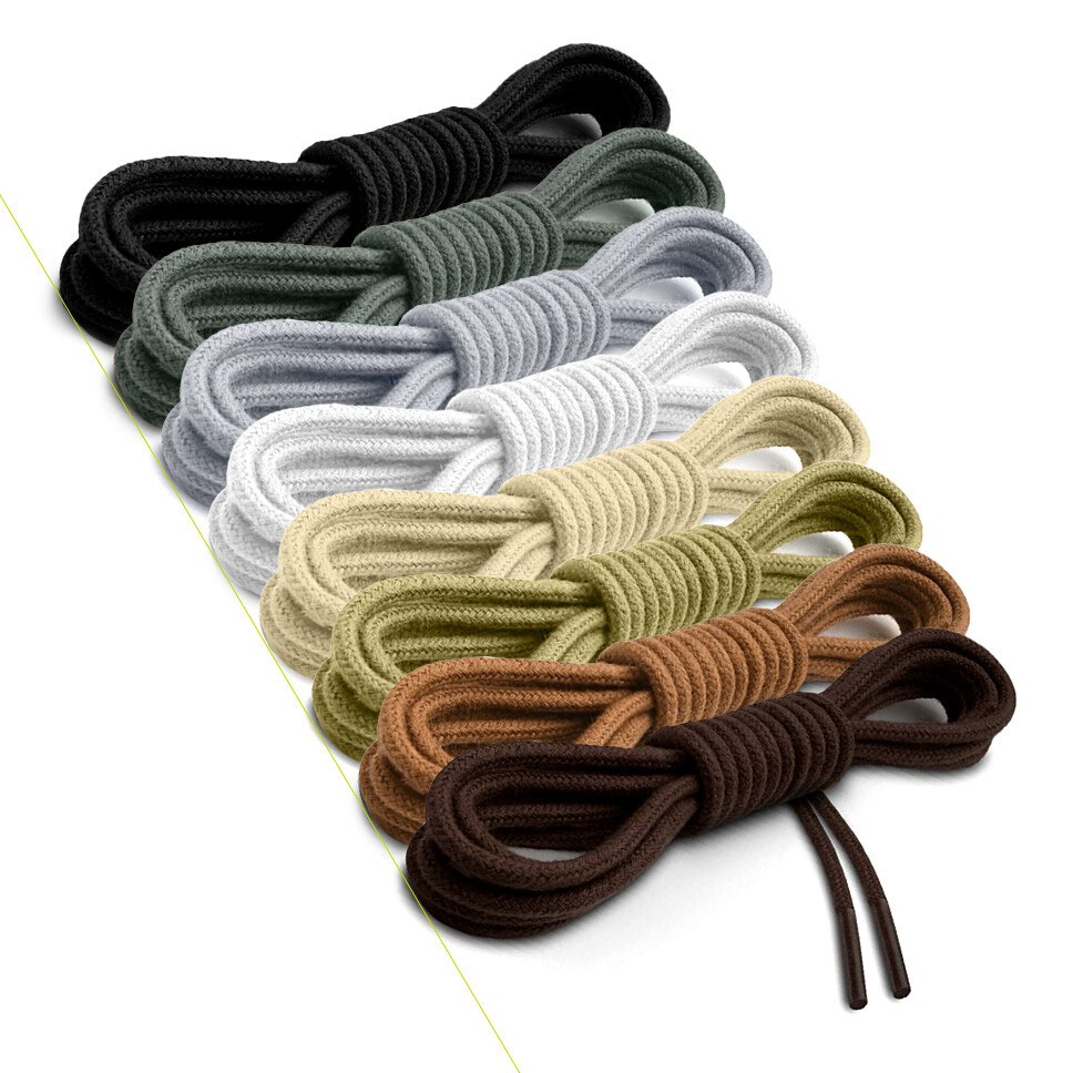 ROUND DRESS SHOE LACES – 24 27 30 36 40 45 Inch – Oxford Shoelaces for Men