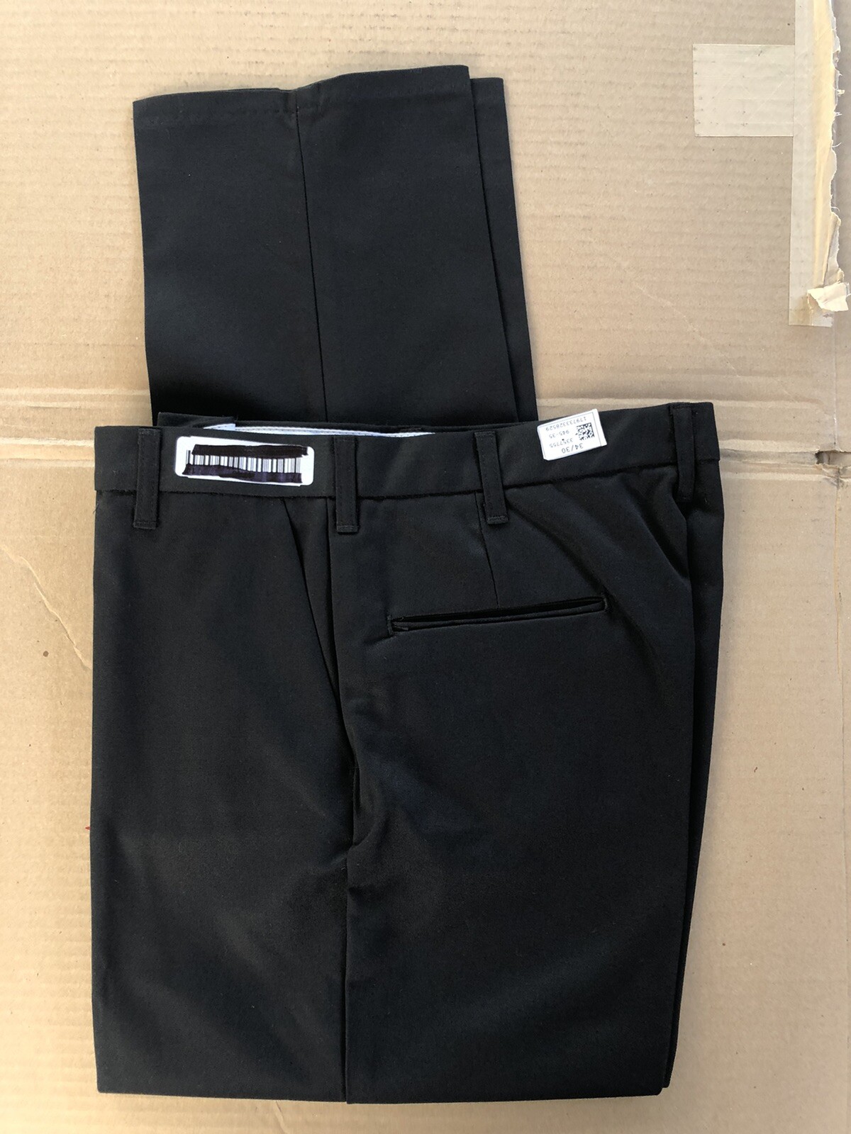 Lot 3 Cintas Comfort Flex Black Work Pants Size 38×30 #945-35 Very Comfortable