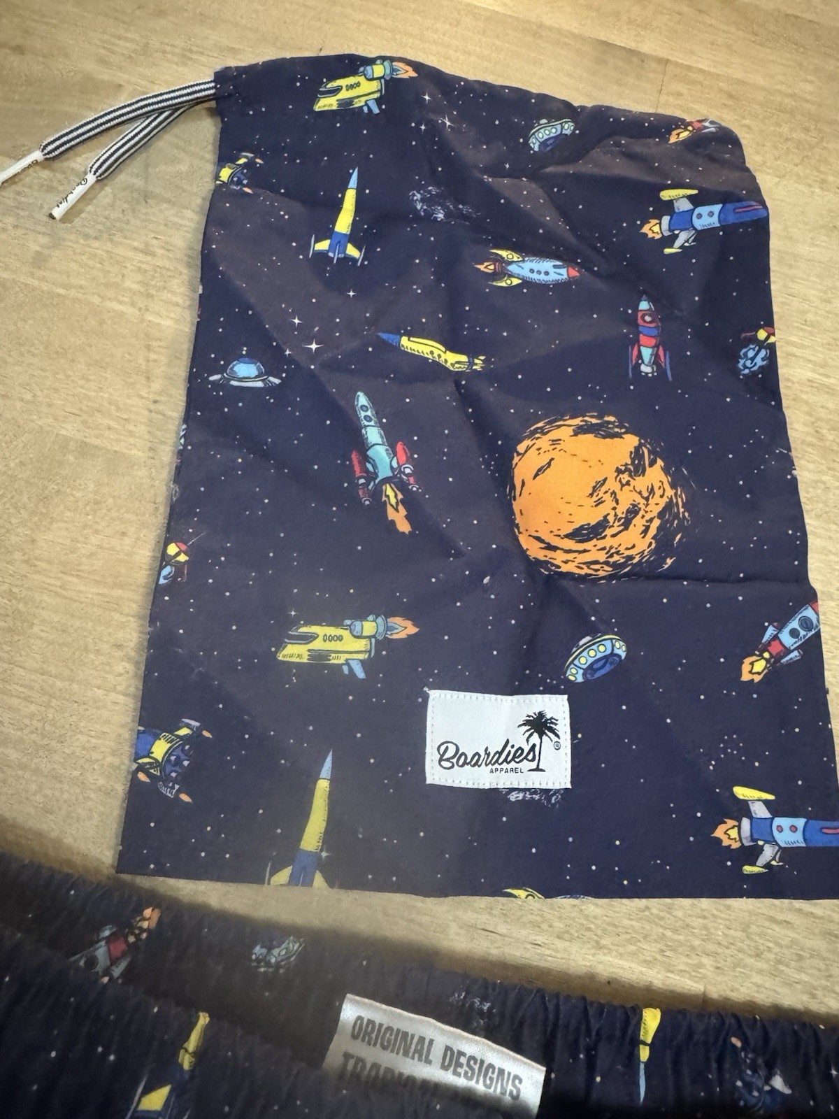 Boardies Apparel Rocket Navy Swim Trunks Size Medium stars Space