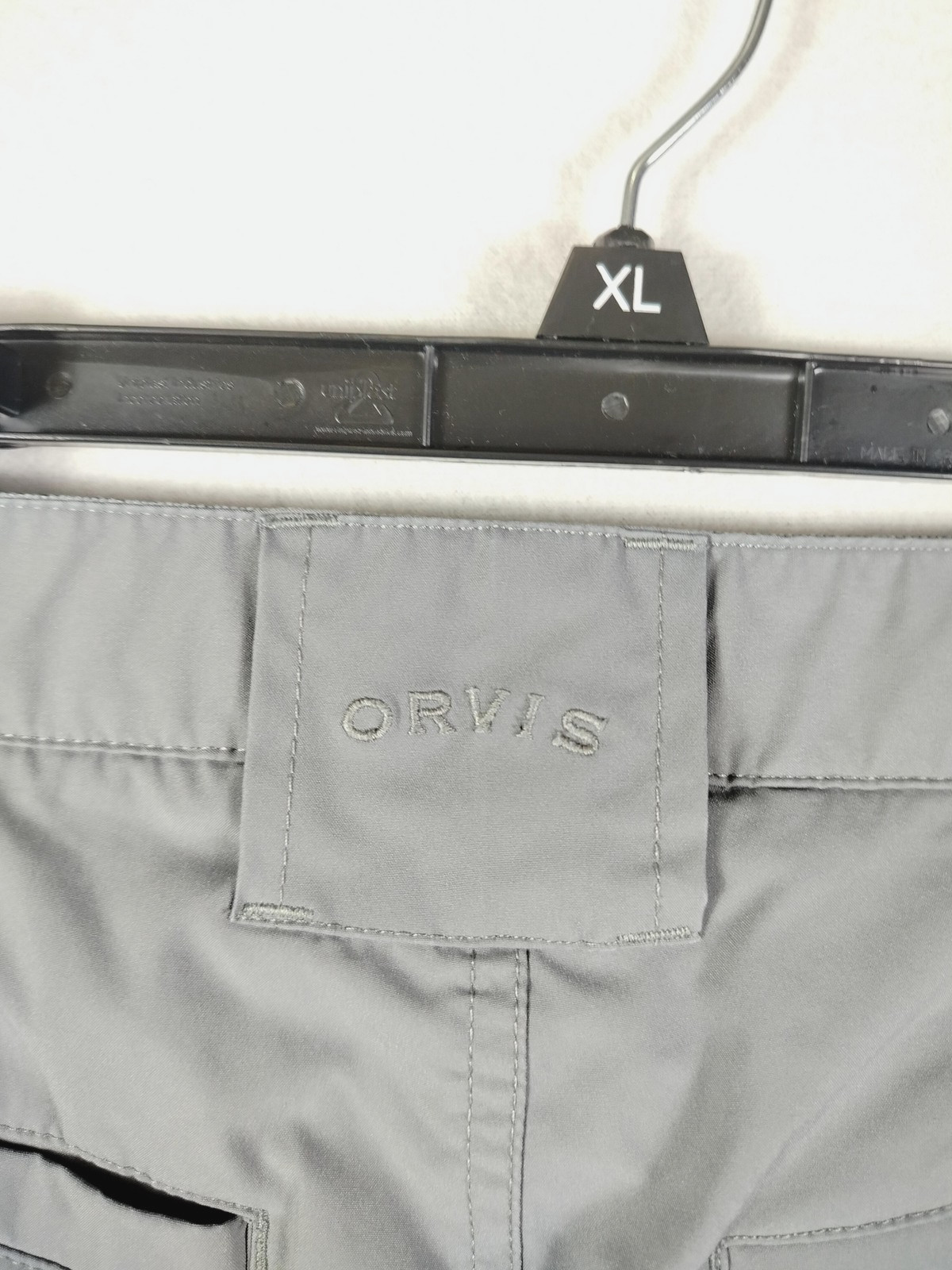 Orvis Shorts Mens 40 Gray Stretch Nylon Zip Pocket Hiking Golf Casual Outdoor