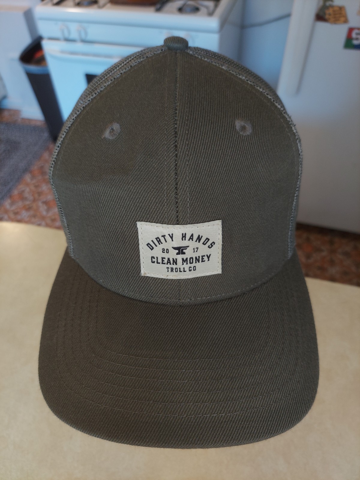 Dirty Hands Clean Money Troll Co Mesh Snapback Trucker Ball Cap