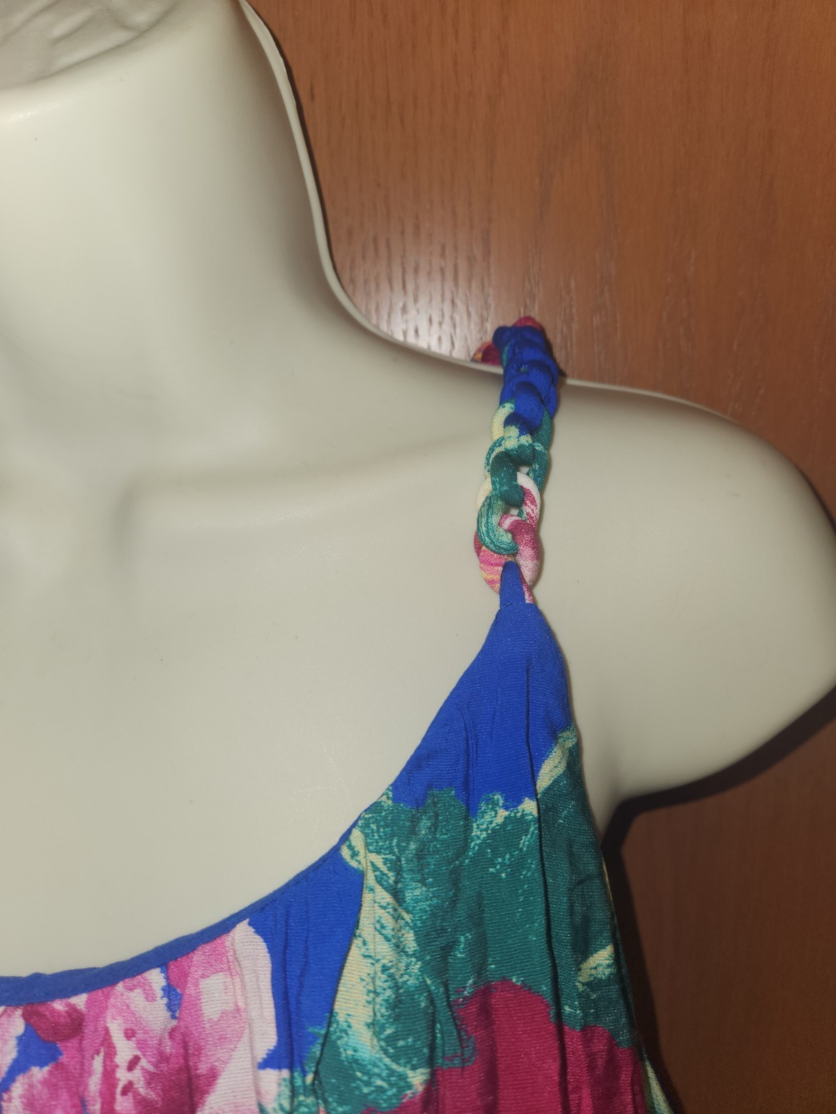 Skies Are Blue Pedal Pop Braid Strap Floral Bubble Top Small S NWT