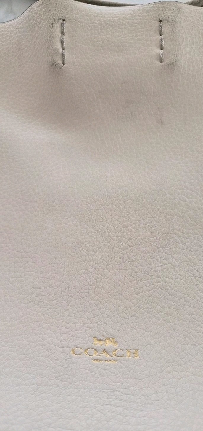 Coach Derby Women’s light weight Pebbled Chalk White Crossbody purse