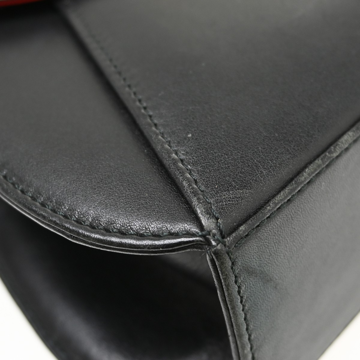 Cartier Black Leather Panthere Handbag 007401 NQ07510