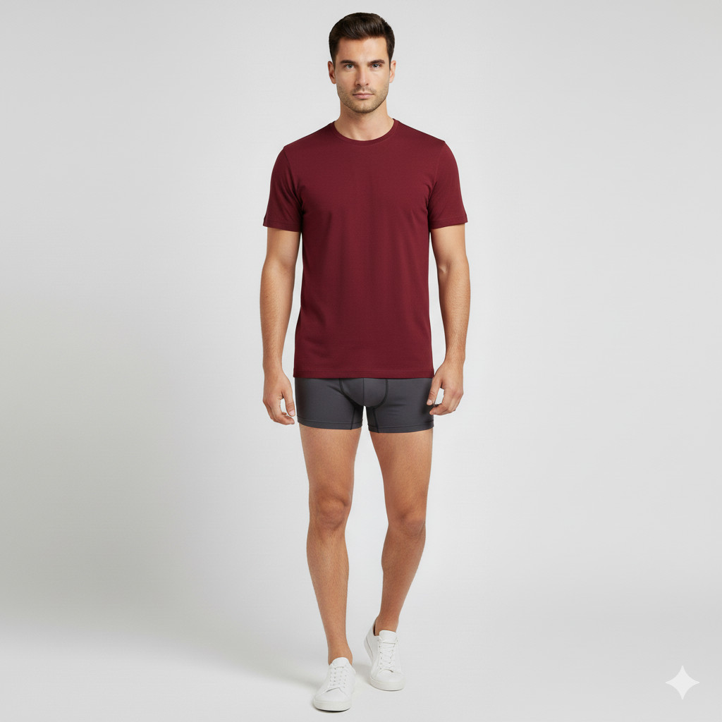 Bambooven Men’s Crew-Neck T-Shirt – Classic O-Neck (3 Pack)