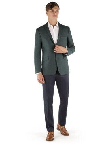 Limehaus Textured Slim Fit Jacket Green Chest 40R RRP £140 TD7 WW 04