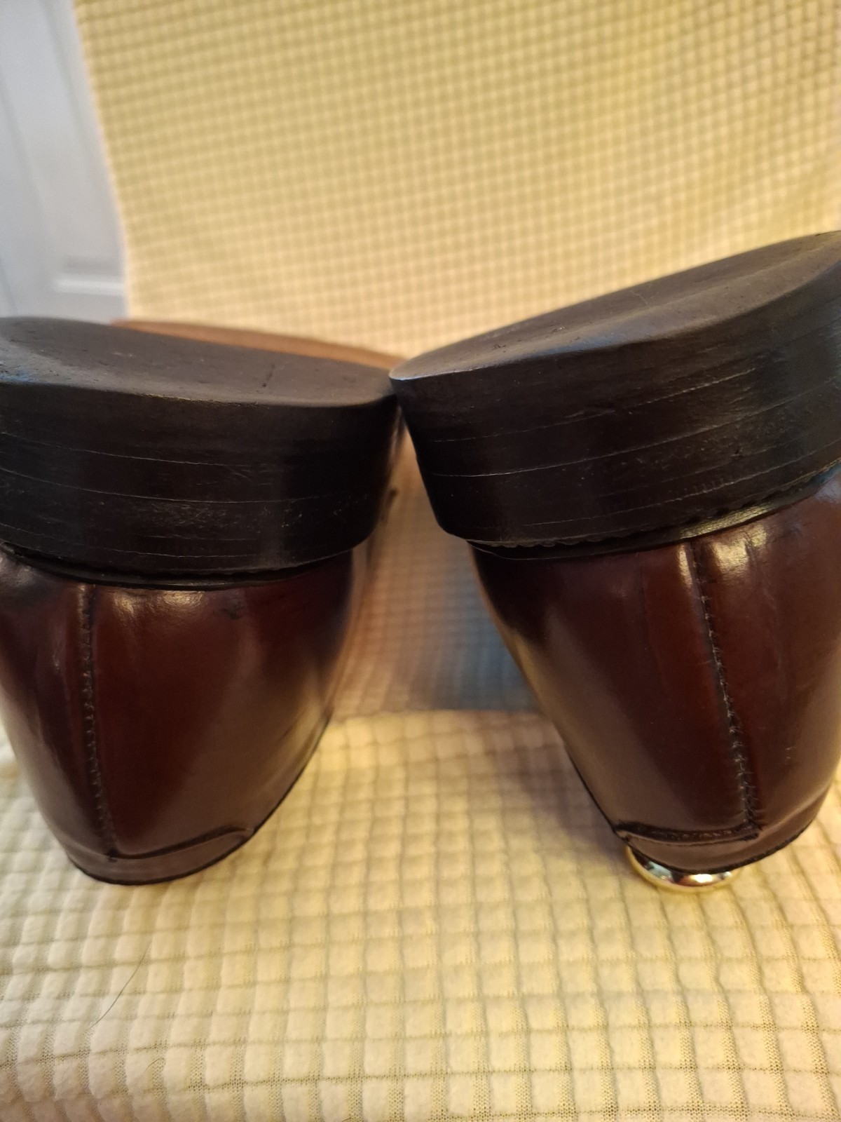 Vintage Bostonian Men Oxblood Oxfords Leather Uppers, Lining & Soles 10 D/B US