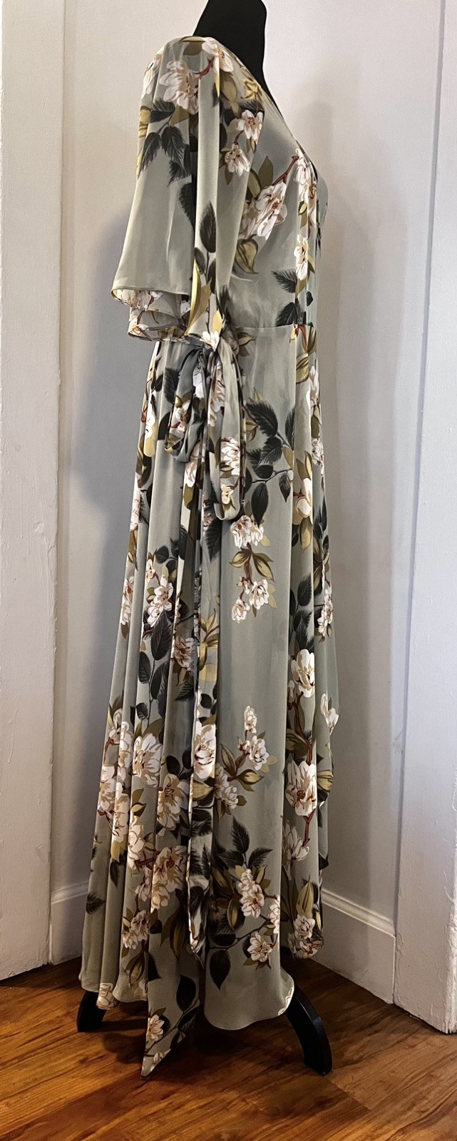 City Chic Womens Magnolia Wrap Maxi Dress, geenmulti, Plus Size, 14W