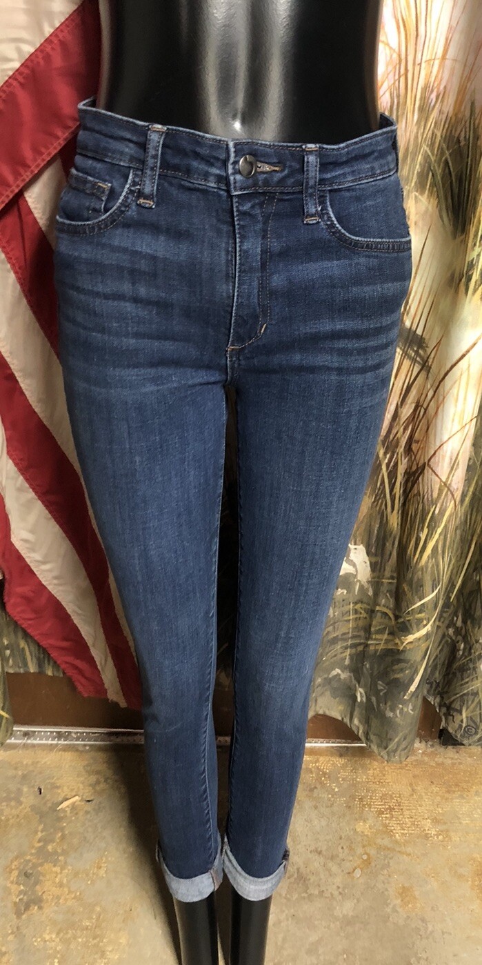 Joes Jeans Skinny Comfort Stretch Dark Wash Whiskered Womens 27×27-28 Ankle A