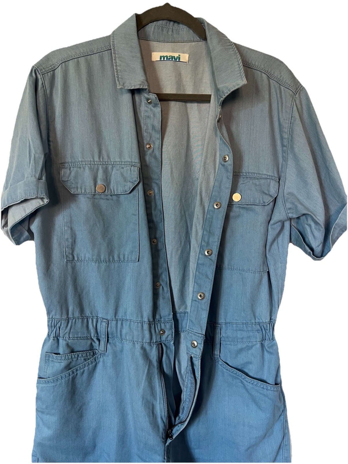 Mavi Blue Denim Short Romper Women Size L