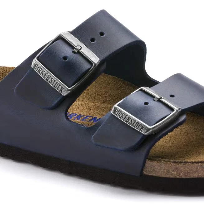 Birkenstock Arizona Blue Oiled Leather Unisex Sandals Size EU 37-45 Narrow/Wide