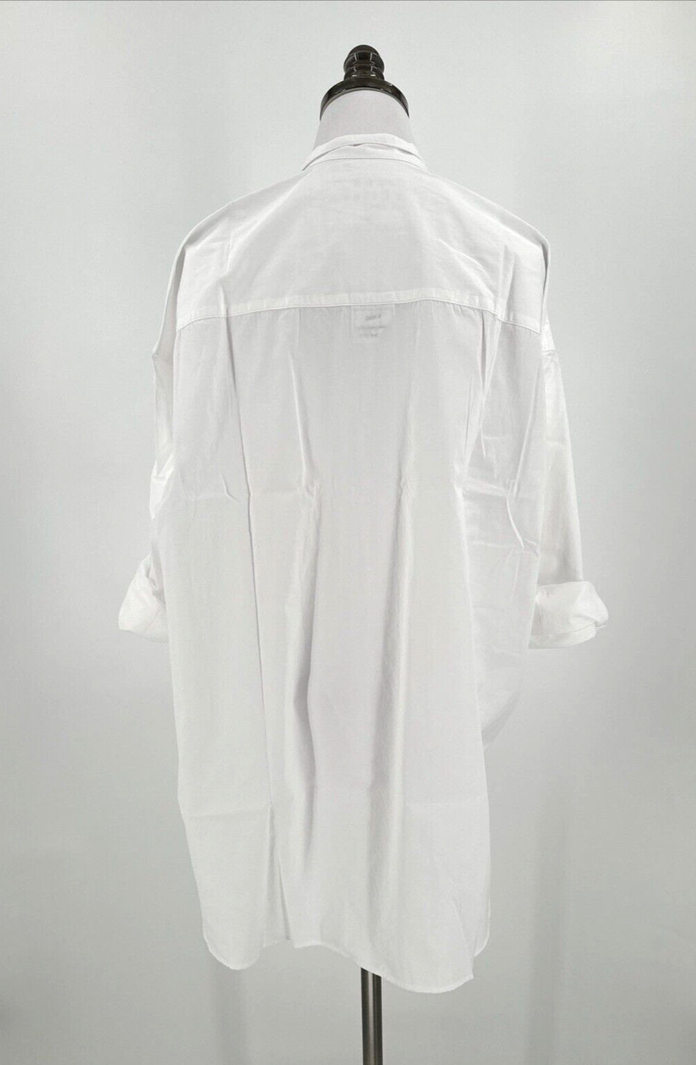 Frank & Eileen Italian Victoria Tuxedo Shirt Womens White SuperLuxe Sz S