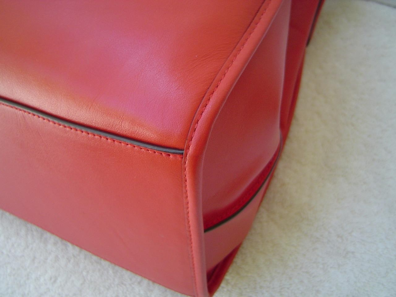 AUTHENTIC COACH VERMILLION SMOOTH LEATHER CARLYLE SHOULDER BAG #37637