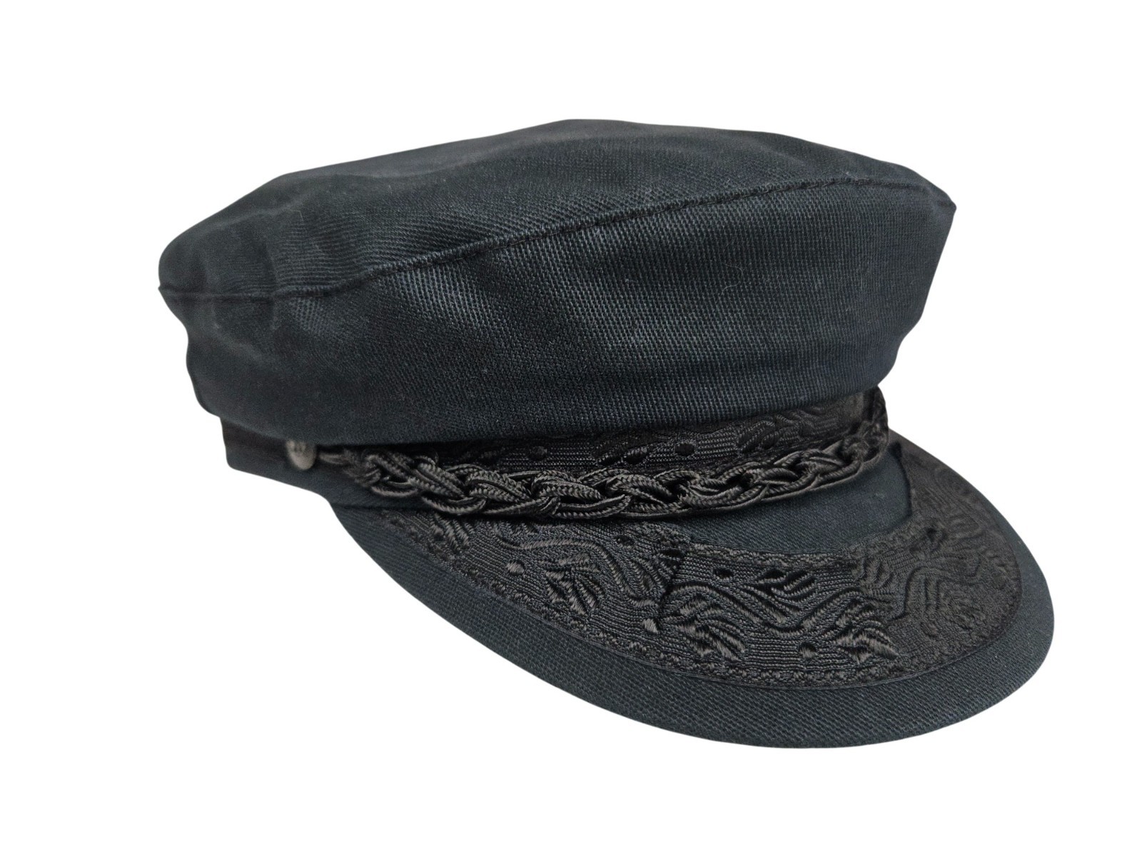 Authentic Aegean Greek Fisherman’s Cap ~BLACK~ Select your size ~ NOS