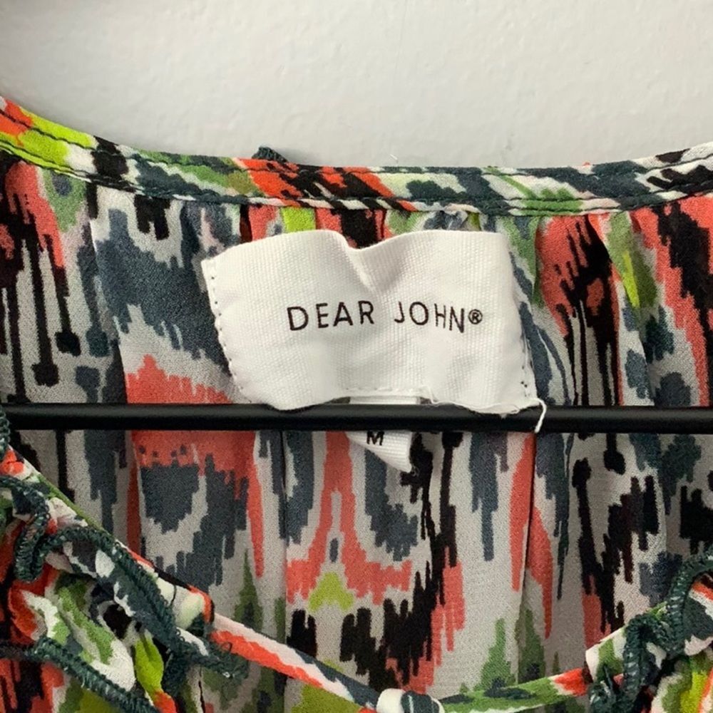 Dear John Ullie Keyhole Top Vivid Tribe Viscose Women’s Size Medium
