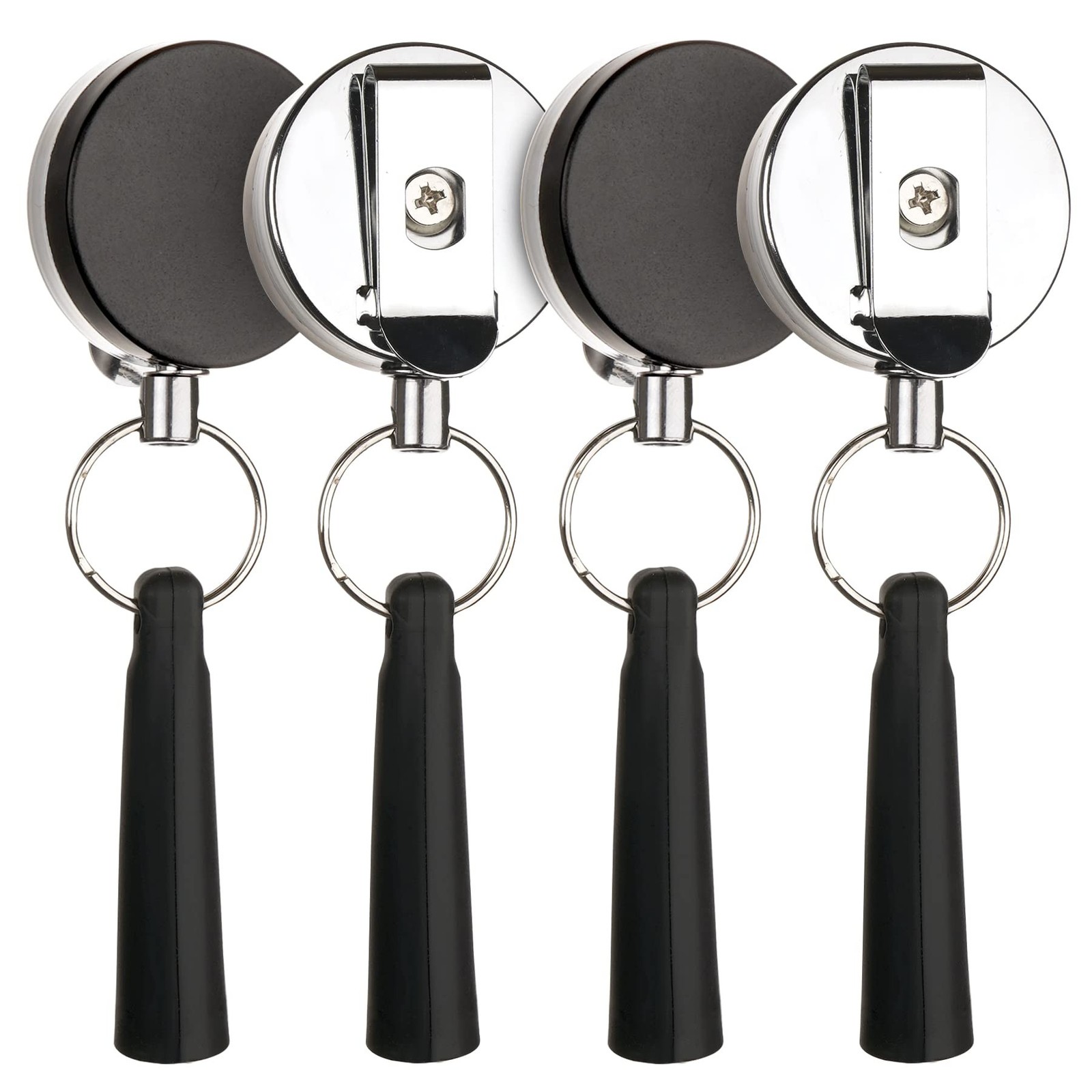 4 Pieces Heavy Duty Retractable Pull Pen Pencil Holder,Ideal Grip for Markers…
