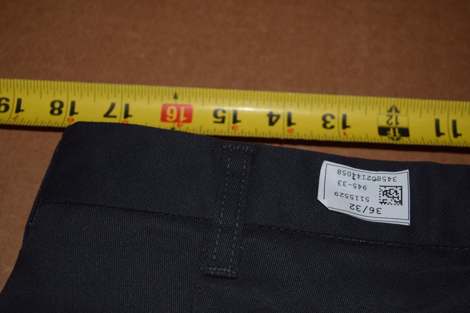 CINTAS COMFORT FLEX CHARCOAL GRAY WORKS PANTS 945-33, 36×32, 34×32