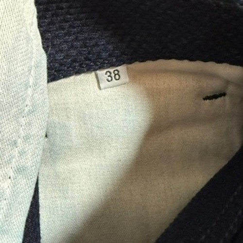 Gustin 341 Indigo Sashiko Textured Jeans Mens 38 Straight Fit USA Fits 36×30