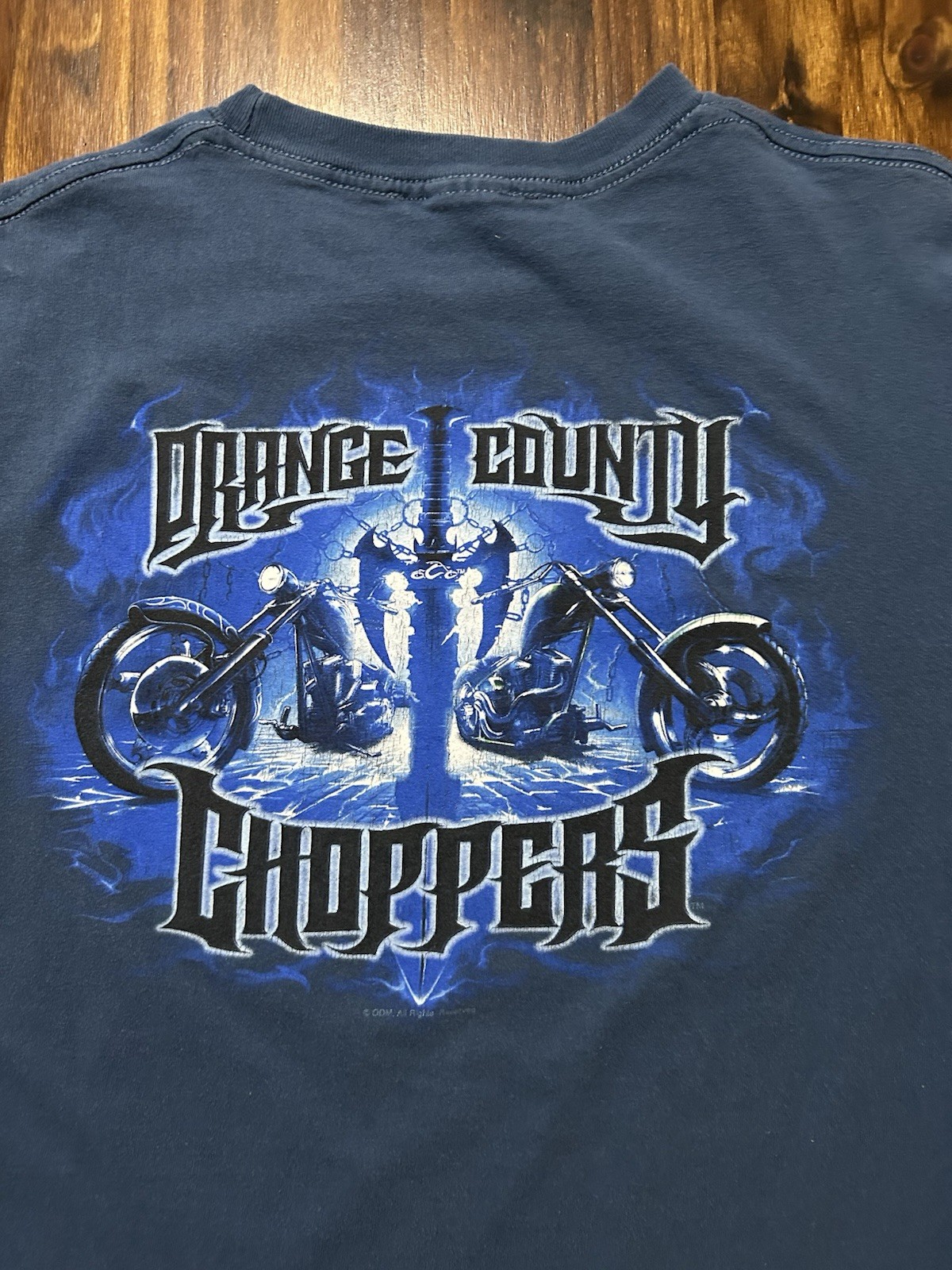 Vintage Orange County Chopper T-shirt Motorcycle Sword Size Small/Medium See Pic