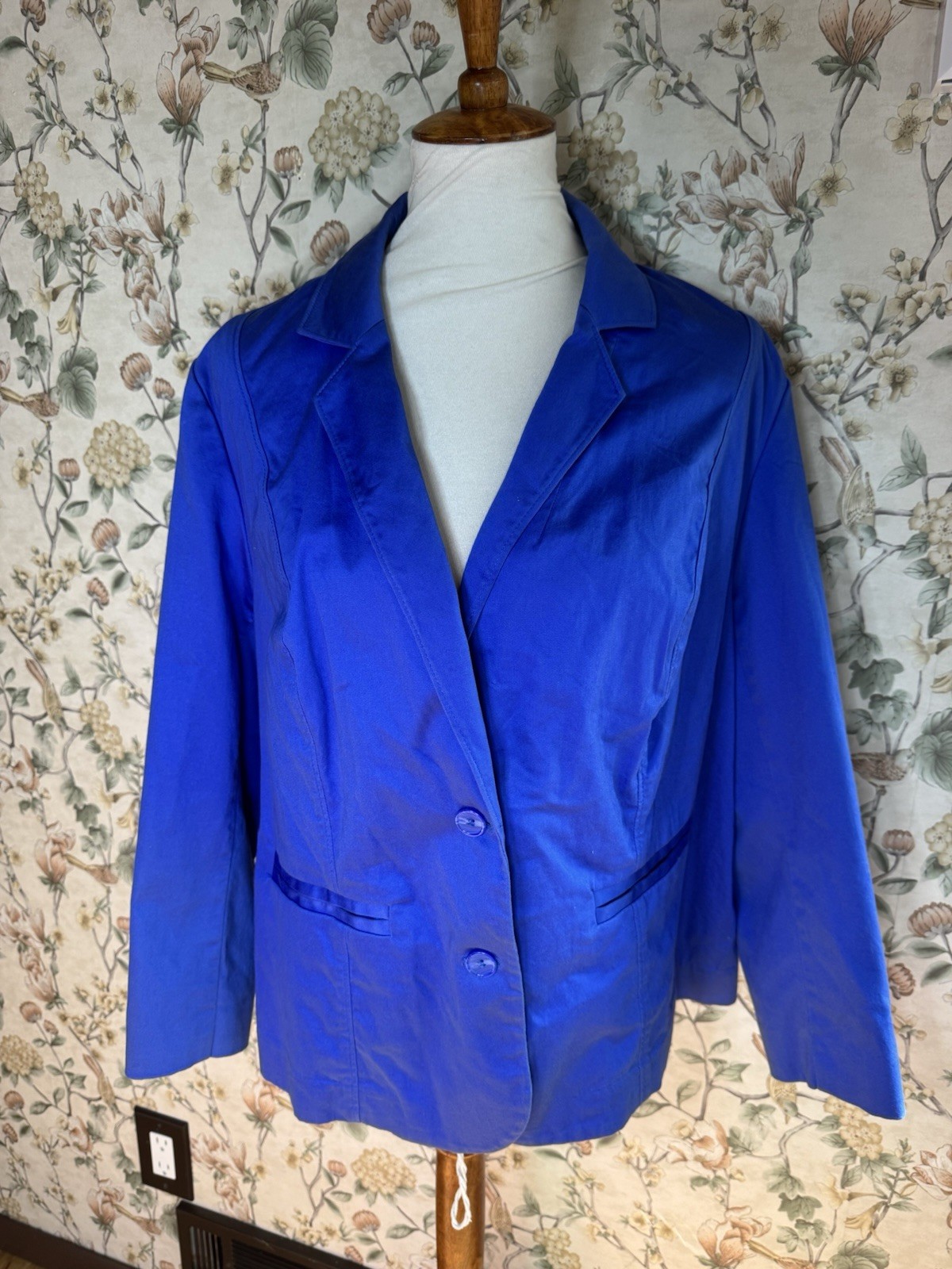 Lane Bryant Royal Blue Blazer Size 20 Career Work Classic Holiday Plus Size