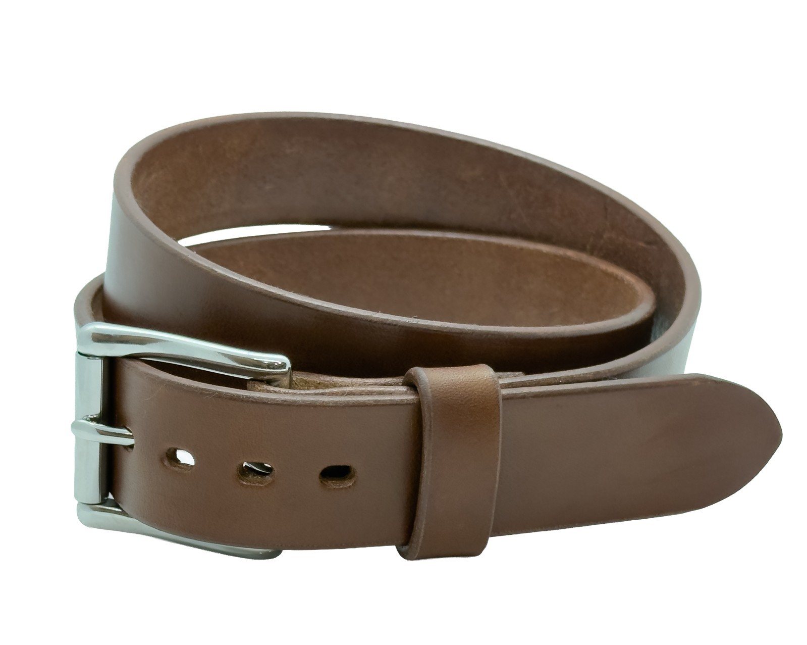Handmade 1.5” Hermann Oak English Bridle Leather Belt – Full Grain USA Made